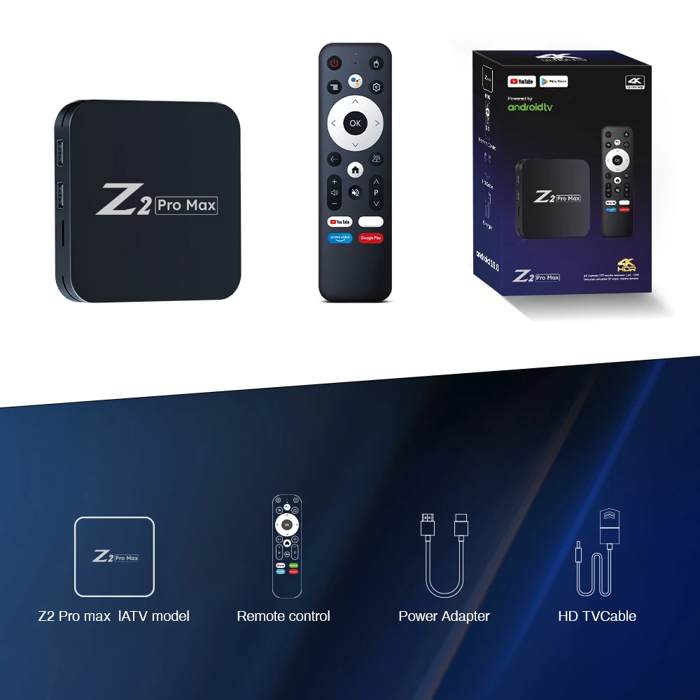 New Z2 PRO MAX Android 10 TV Box Allwinner H616 2GB 16GB  BT Voice Remote 5G WiFi IPTV Middleware Receiver Updated Z1 TV BOX