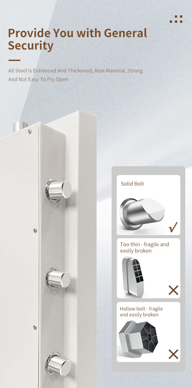 CEQSAFE Security Smart Metal Safe Box for Money Digital Hotel Home Electronic Double Lock Safety Box supplier