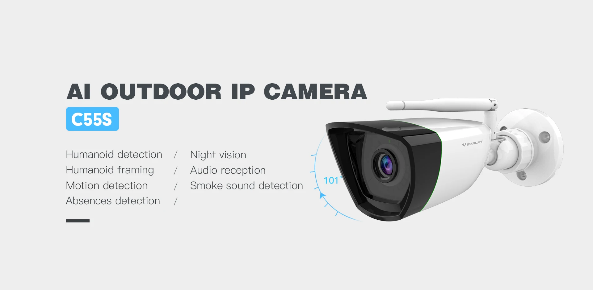 VSTARCAM CS55 HD Cctv Camera Network Wifi Waterproof IP67 Wireless Bullet IP Camera Motion Detection Two Way Talk for Outdoor