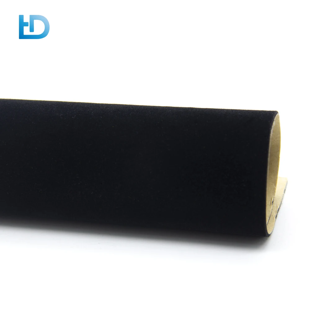 Self Adhesive Black Velvet Flocking Fabric Liner For Jewelry Drawer Art