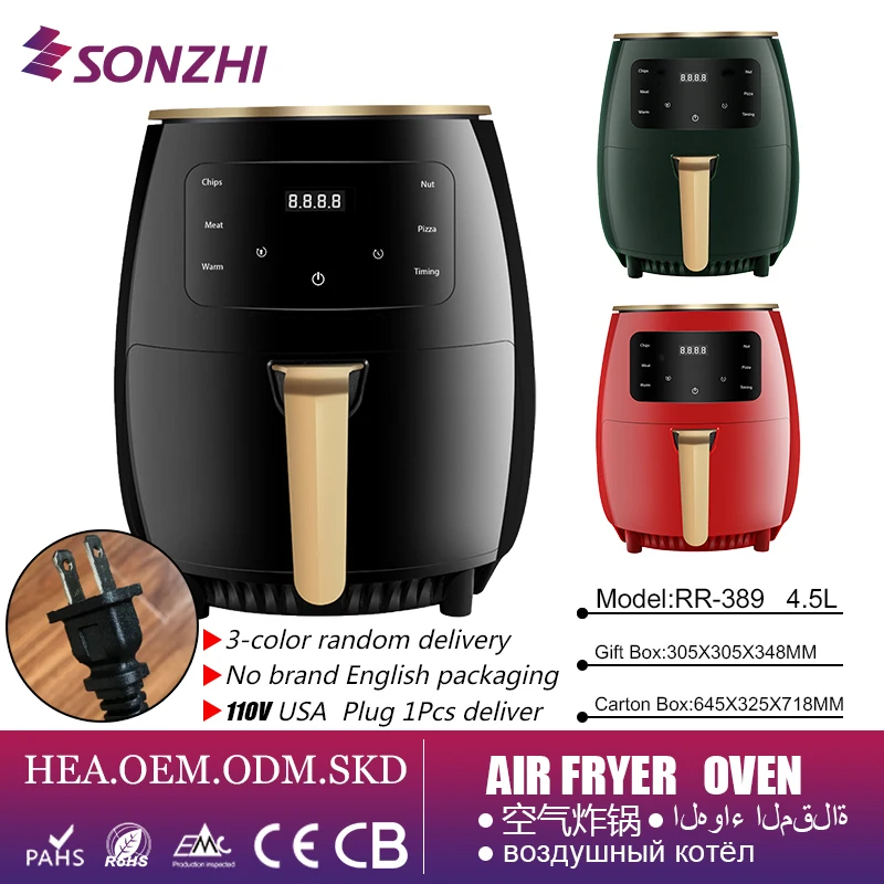 SUPOR 220V Electric Air Fryer Home 4.5L Electric Food Air Fryer Steaming  Oven Meat Chicken French Fries Frying Machine