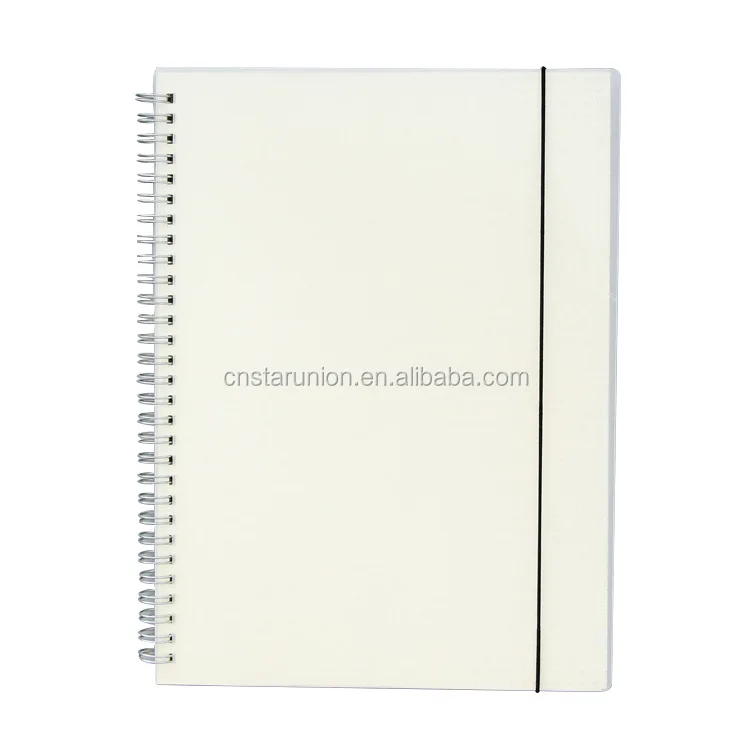 Cheaper School Customizable Logo Spiral Notebook Printed Notepad Plastic Grinding Cover Zhejiang Factory Coil Binding Notebooks