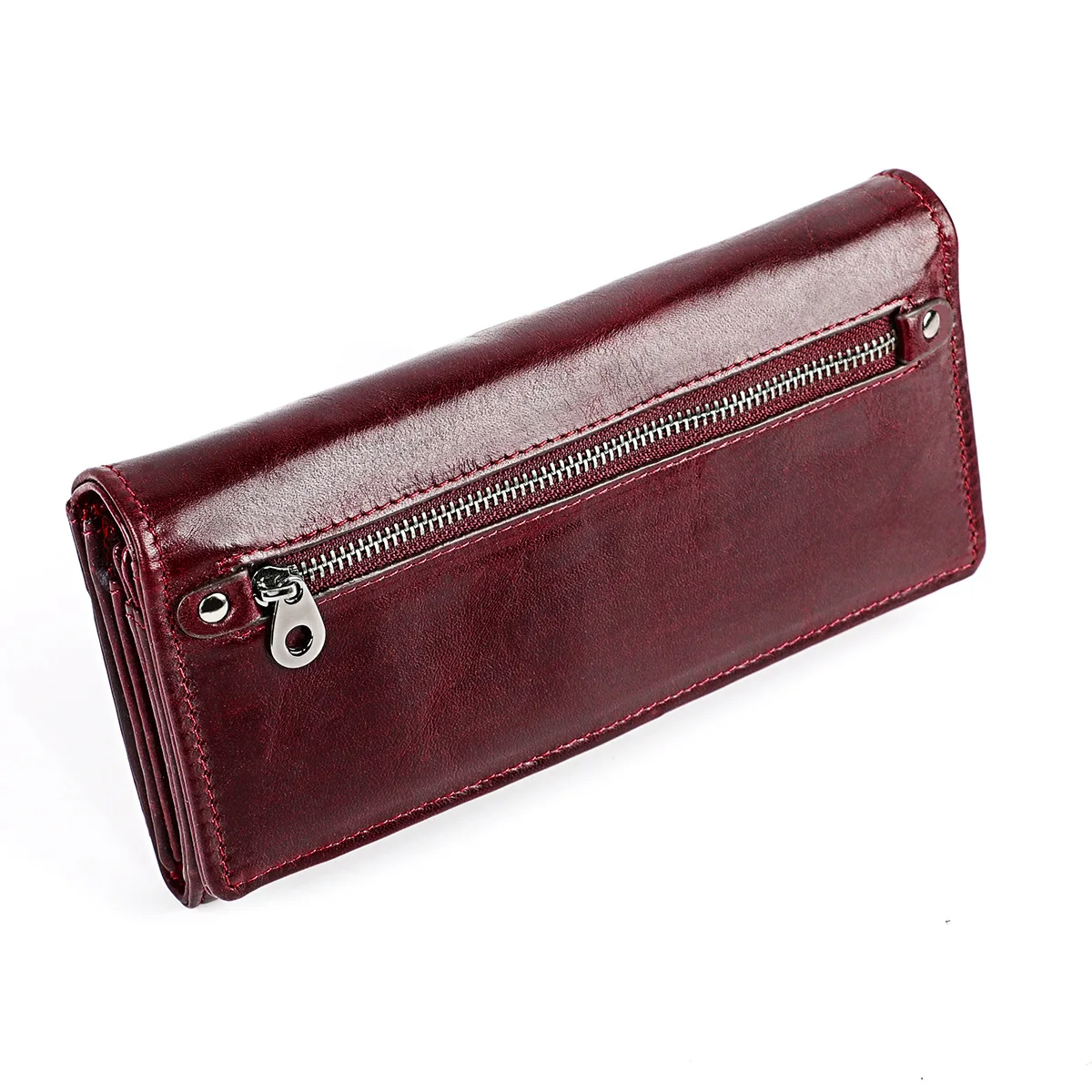 Portefeuille Femme Compact En Cuir PU - Multifonction Avec Fermeture Zippée - Idéal Pour Cartes, Clés Et Pièces
