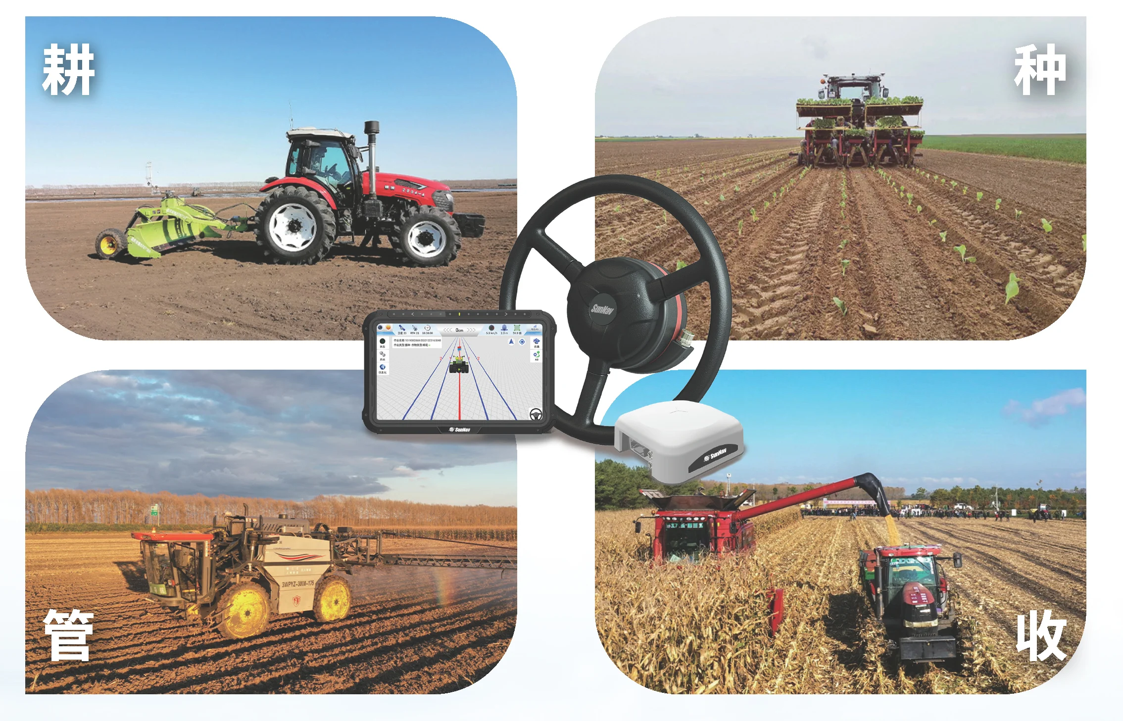Precision Agriculture Tractor Auto Steering System AG300 Auto pilot System for Tractor Navigation Steering System