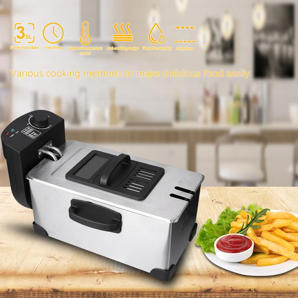 Superior Quality Immersion Oil Fryer Removable Basket 3.5l Electric ...