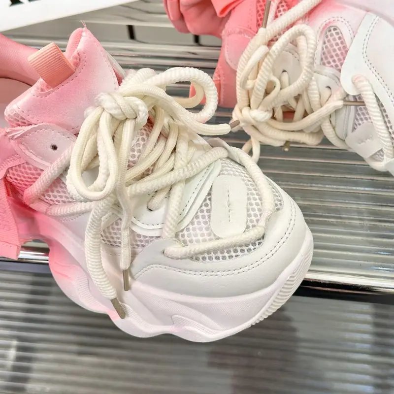 Bonbons couleur Chaussures Femmes semelle épaisse violet rose vert