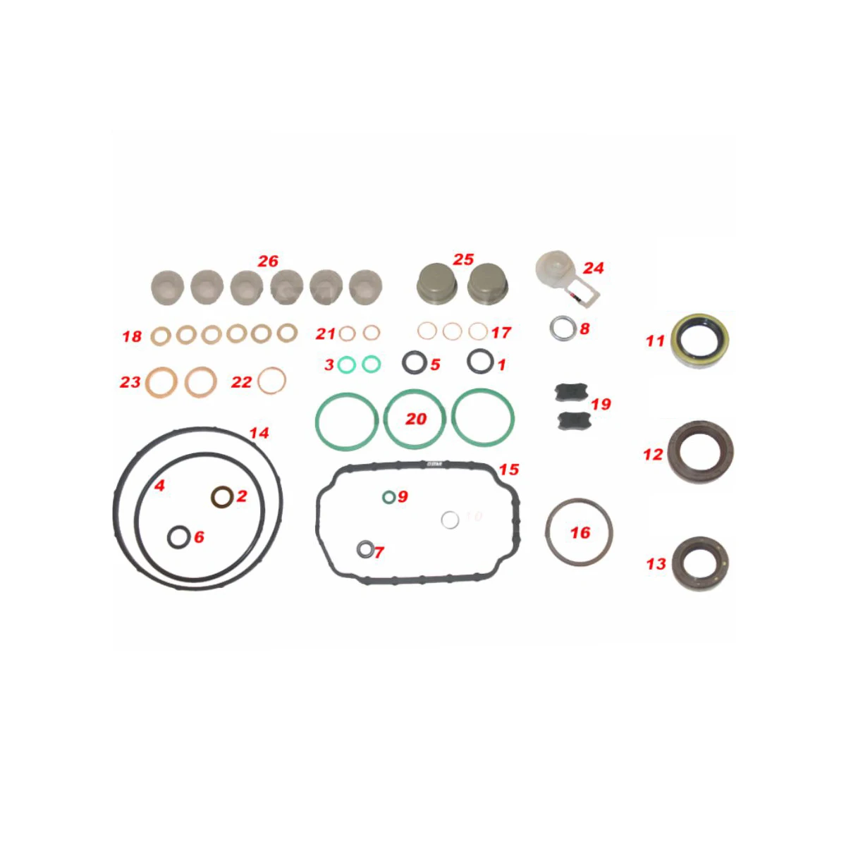 Fuel Injector Pump REPAIR KITS 096010-0020 GASKET KIT 31528 for Rotary Pump Type Bosch EP/VE TOYOTA 0960100020 17x20x30