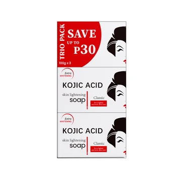 Hot Sale Kojic Acid Soap Dark Black Skin Lightening Hand Kojic Acid Soap With Vitamin C 100g*3