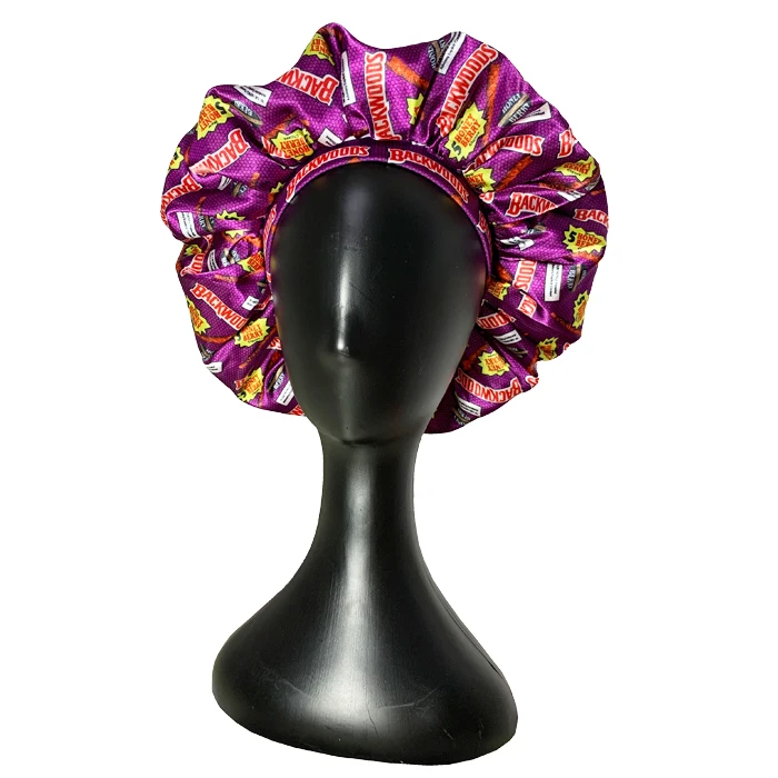 Maxsun популярный двухслойный Роскошный дизайнерский капот атласная шелковая шапочка для