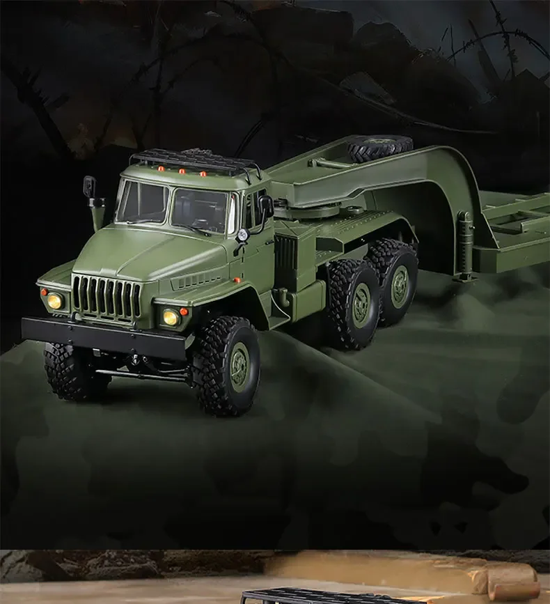 WPL B36-3 1/16 6WDミリタリー トレーラー 技術基準適合証明済 技術基準適合証明済 WPL B36-3 1/16 6WDミリタリー トレーラー