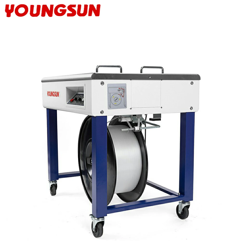 YOUNGSUN  YS-A2F Semi-auto Strapping Machine PP Belt Cartoon Banding Machine Electric Strapping Machine