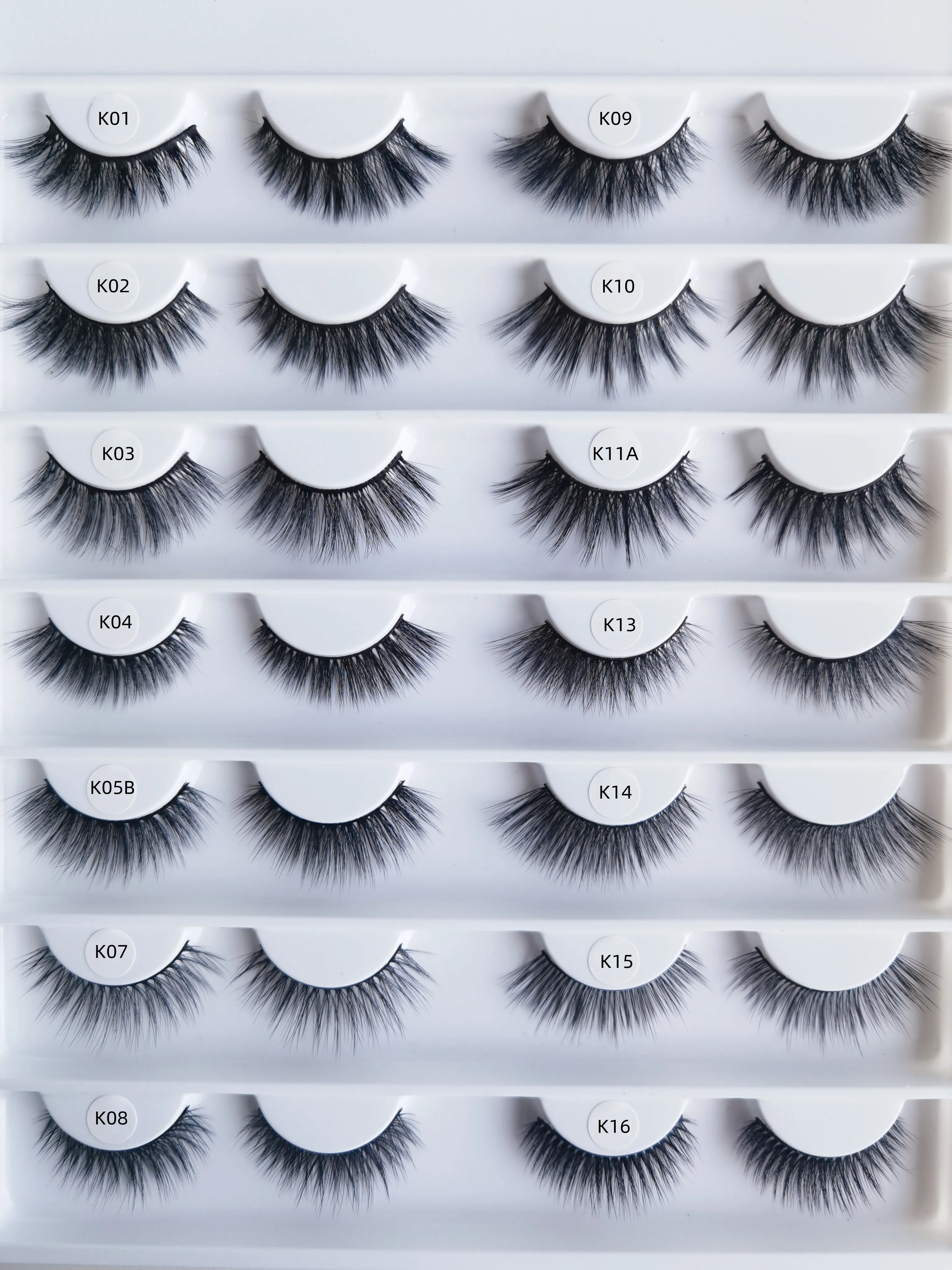Private Label Reusable Self Adhesive Eyelashes Silk Lashes Faux Mink ...