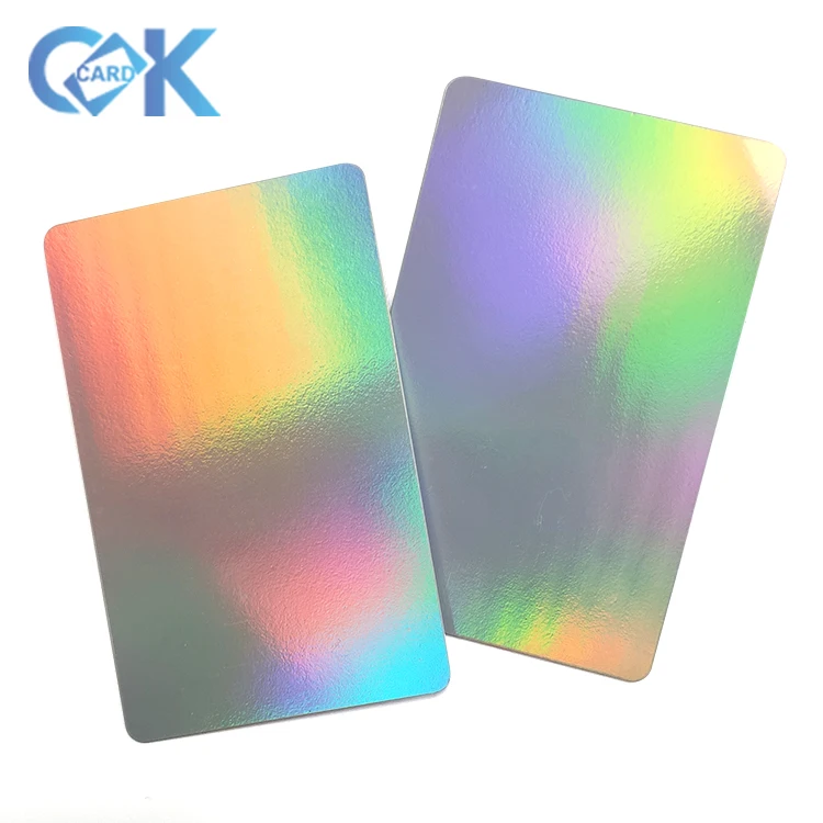 Printable Blank PVC CR80 Shiny Hologram Pvc Id Card for Heat Lamination ...