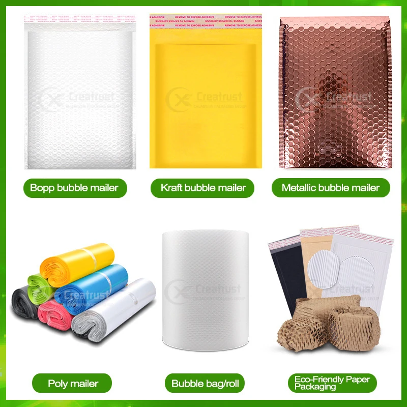 ZGCX Free Sample in Stock Shipping Small Mailer Bag Blank Polly Bags Image Full Color Green Recycled Mailing Logo Poly Mailers
