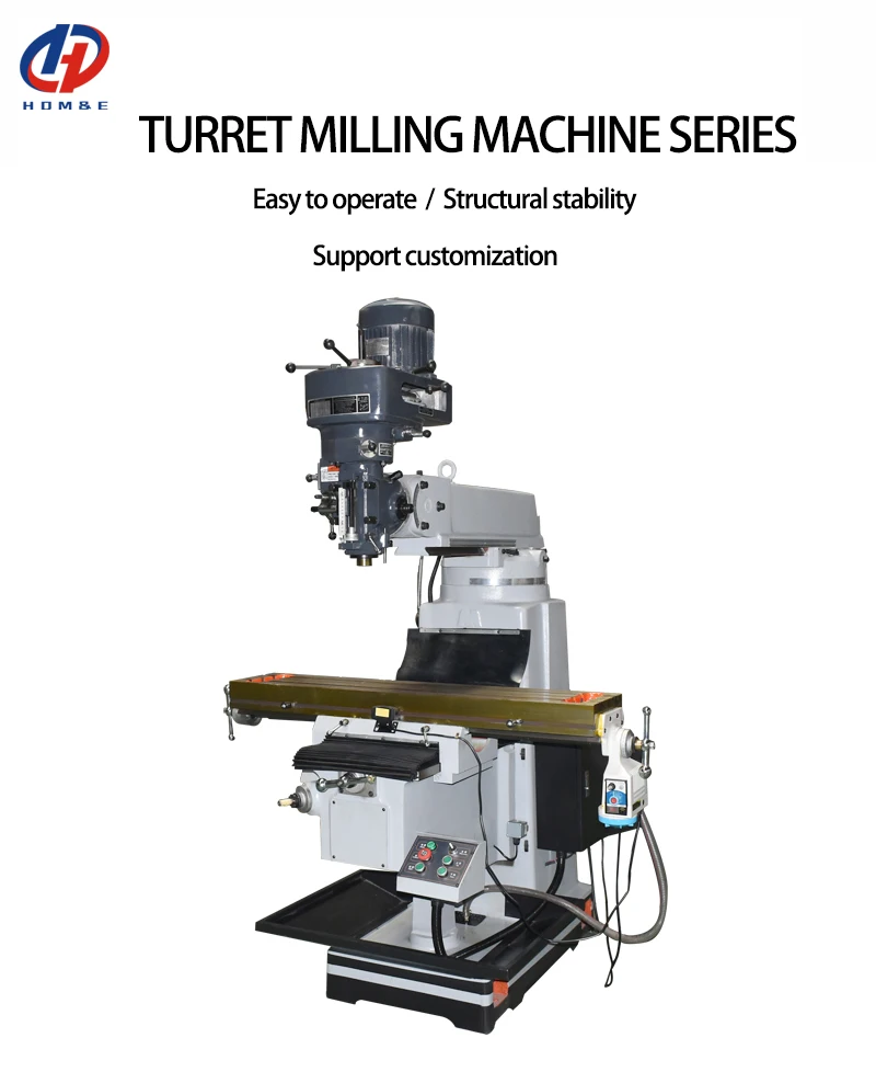 Turret Milling Machine 4h Vertical Milling Machine Universal Manual