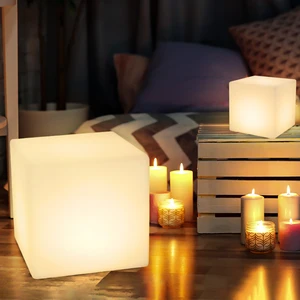 Contemporary Design Modern LED Cube Floor Base Nordic Luxury Style Remote Control for Hotel Home Living