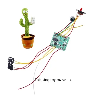 customized smart dancing cactus PCB circuit board assembly can dance talk and sing cactus toy PCBA chip integrated circuit