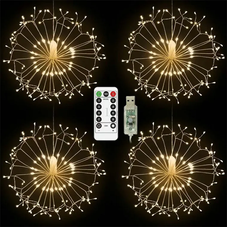 Luci a Led di luce di Natale fuochi d'artificio ghirlanda per la decorazione del