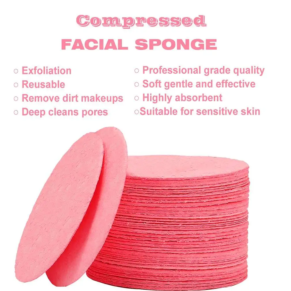 Compressed Facial Sponges Face Exfoliator Disposable Face Sponges For