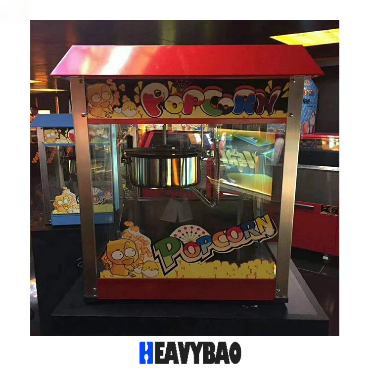 Heavybao Commercial Automatic Countertop Popcorn Machine New Condition Popper for Cinema and Food Shops