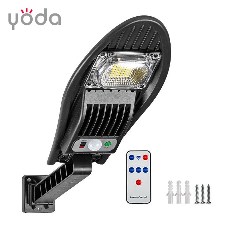 Wireless Remote Control IP65 Outdoor Sensor Garden 20w 40w 60w 80w Rechargeable  Cob Smd Solar Induction Street Light