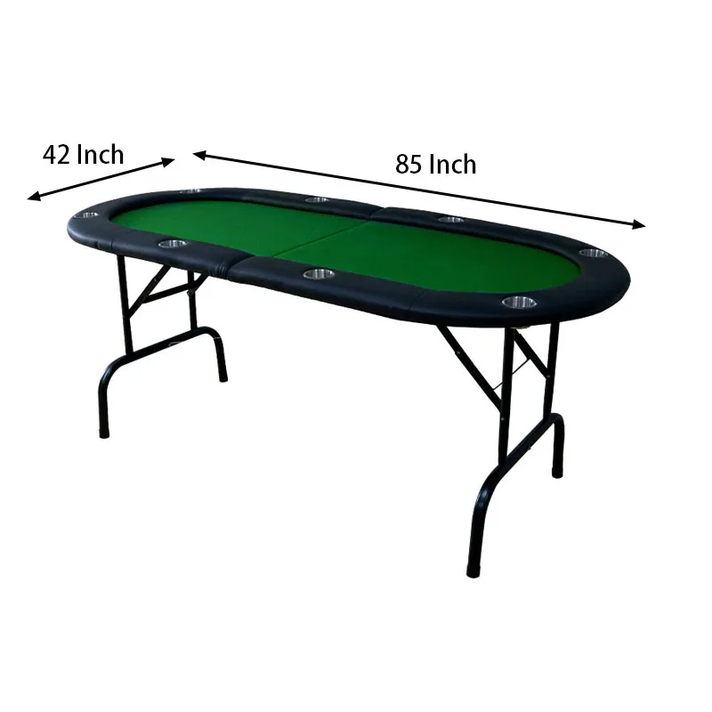 Texas Hold 'em Poker/casino Game Table With Leather Cushioned Rail 10