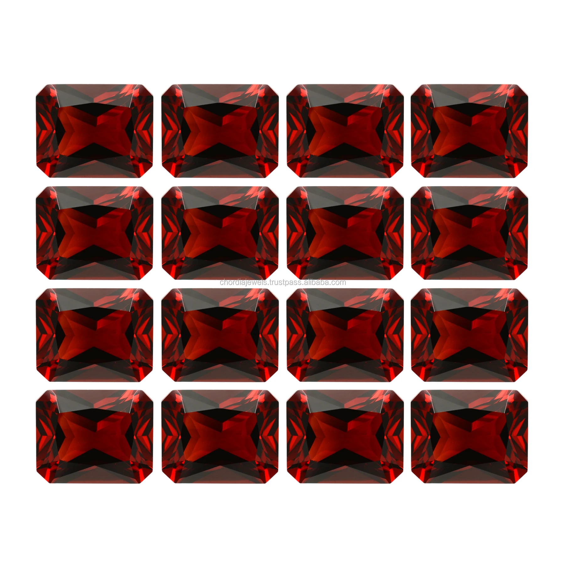 Wholesale Supplier Gemstone Red Garnet Stone 5x3mm to 14x10mm Octagon Cut Loose Gemstone Natural Garnet for Jewelry Making