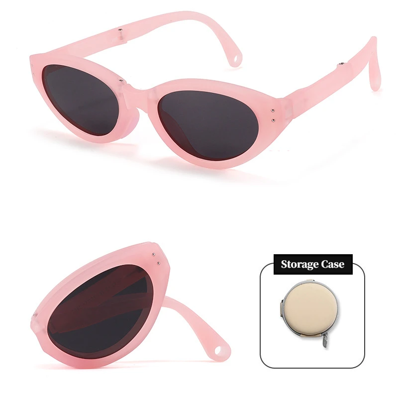 High Quality TR90 Cat Eye Frame Kids Sunglasses Trendy  display picture 3