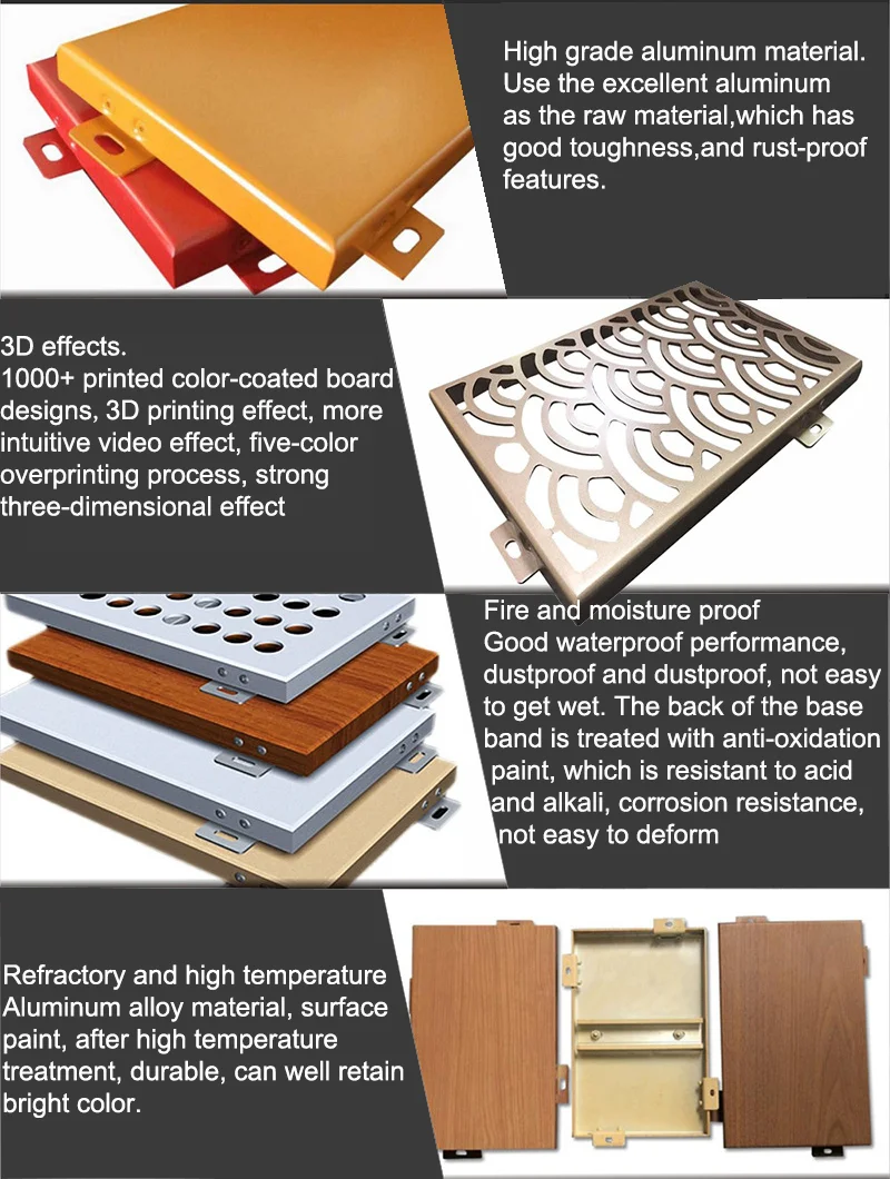 perforated panels aluminum board Stone Look Aluminum Veneer