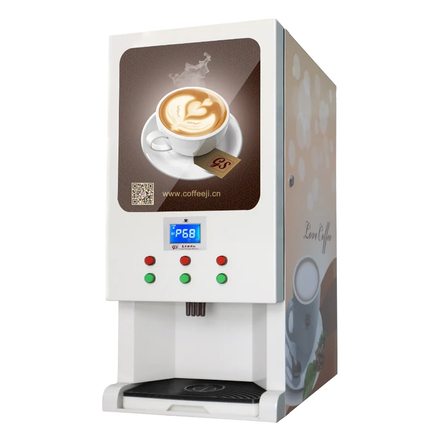 Semi-auto Instant Coffee Machine 3 Hot And 3 Cold Coffee Vending Machine