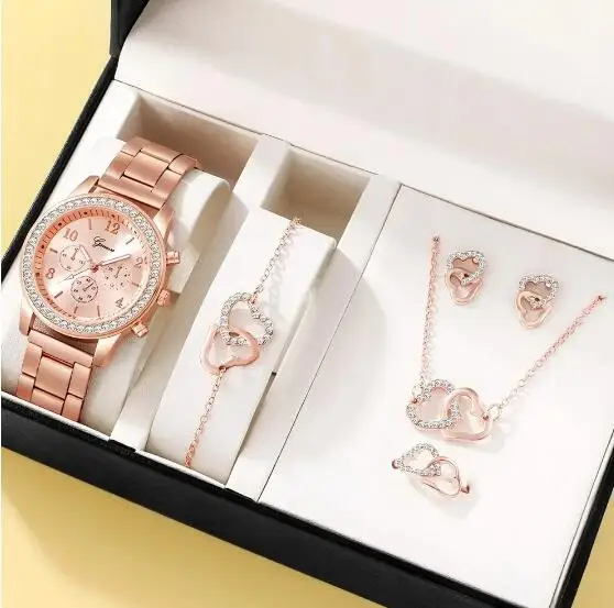 Alibaba.com: 6PCS Set Rose Gold Luxury Watch CD141, Women display picture 2