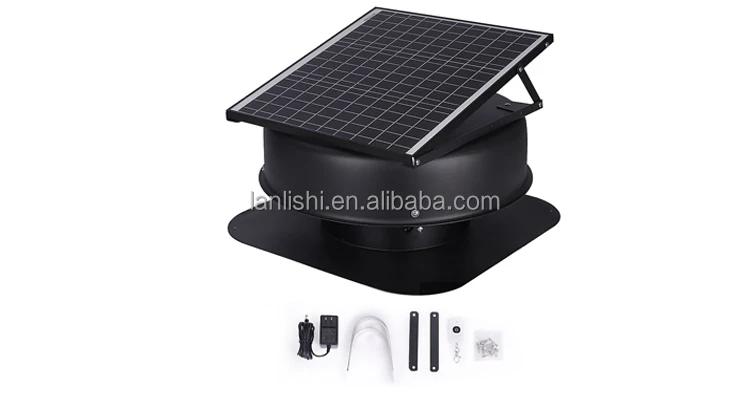 Propeller Extractor Hvac Roof Ventilation Solar Panel Powered Industrial Propeller Wall ...