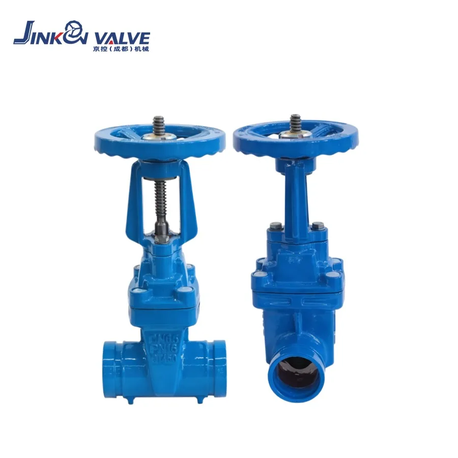 Industrial Ductile Iron Grooved Gate Valve | High Manual | EPDM Soft Seal Disc | Water Oil Approved | Full Valve Range