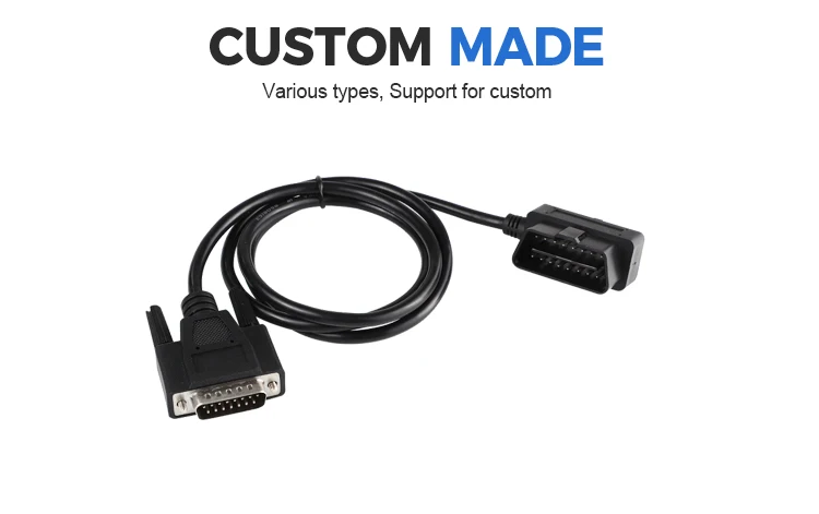 female to db15p male obd2 db15 obd 16 pin test cable for vga interface diagnostic diy programming-4