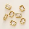 Cuentas de circonita cúbica blanca de 18k con retención de color.