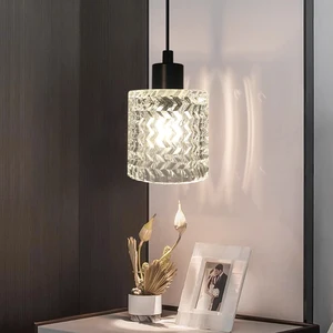 Pendant Light Glass Hanging Lighting Fixture Industrial Vintage Globe Pendant Lamp Hallway Modern Amber Glass Shade