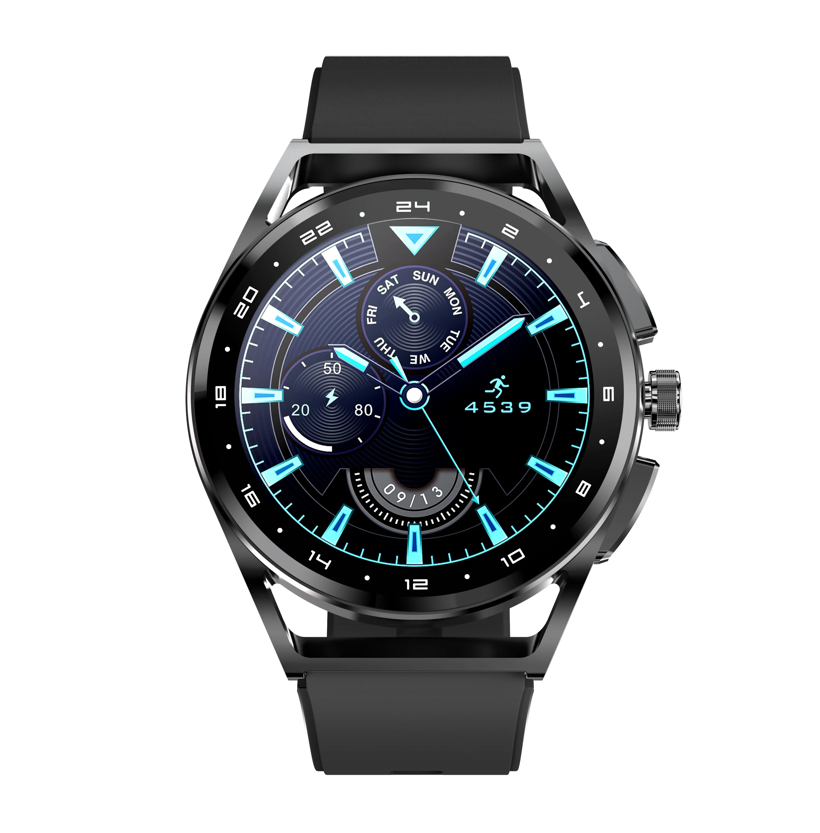 1.32 Inch 360*360 Resolution Encoder Knob IP68 Waterproof SNS Push Call Answer H8S Smart Watch