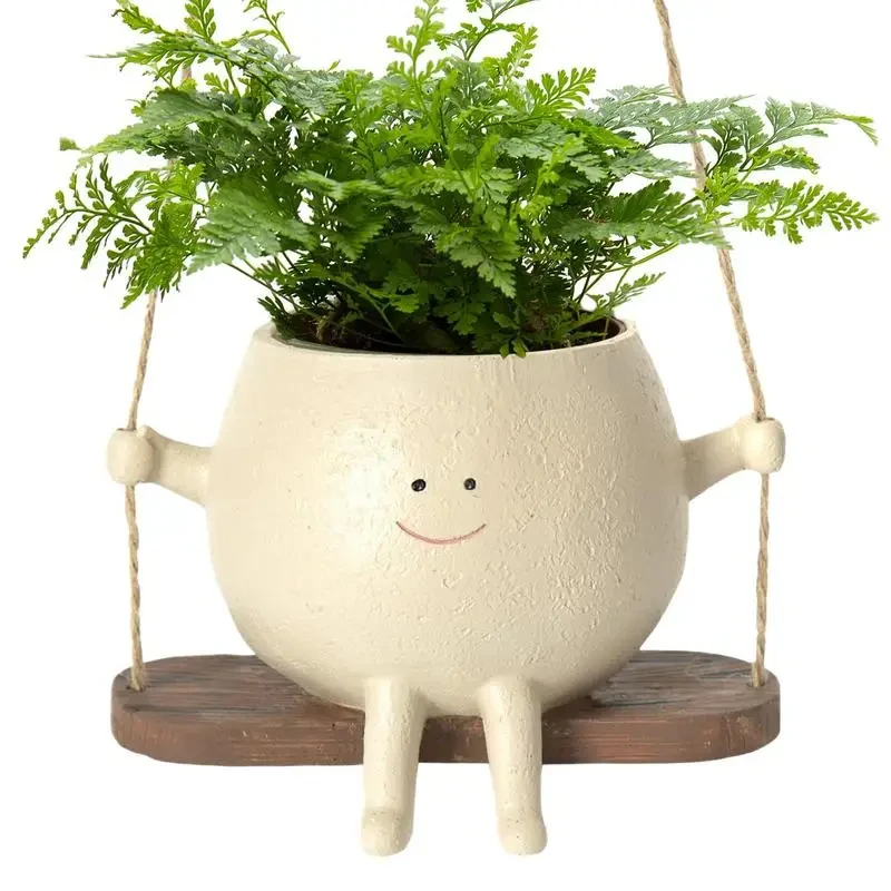 Creative Resin Plant Hanger Baskets Pendants Swing Face Wall Hanging  Planter Decor for Balcony Succulent Flower Pots Balcony| Alibaba.com