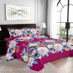 3 Piece Minimalist Sheet Set, Precision Cut Folded Bedding with Fitted Sheet & Pillowcases for Modern Living