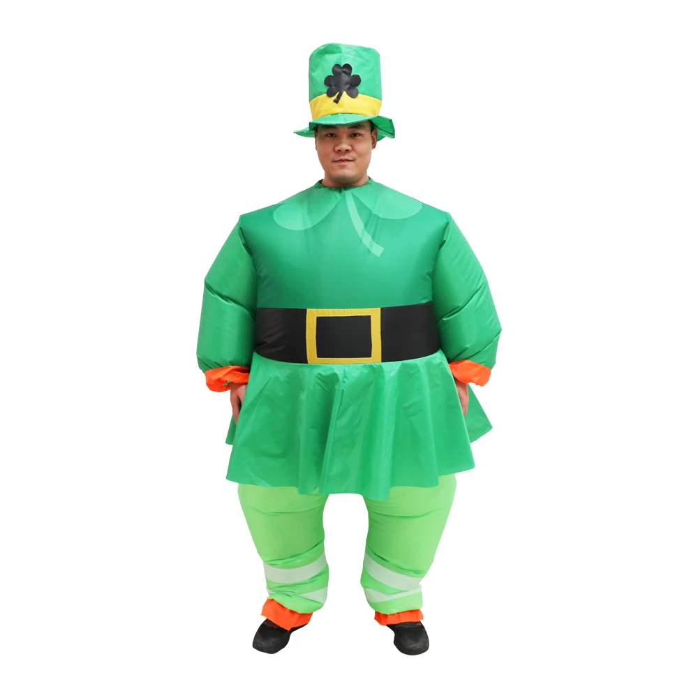 Green Color Ireland St. Patrick's Day Decoration Inflatable Suit Decor  St Patricks Day Inflatable Costume