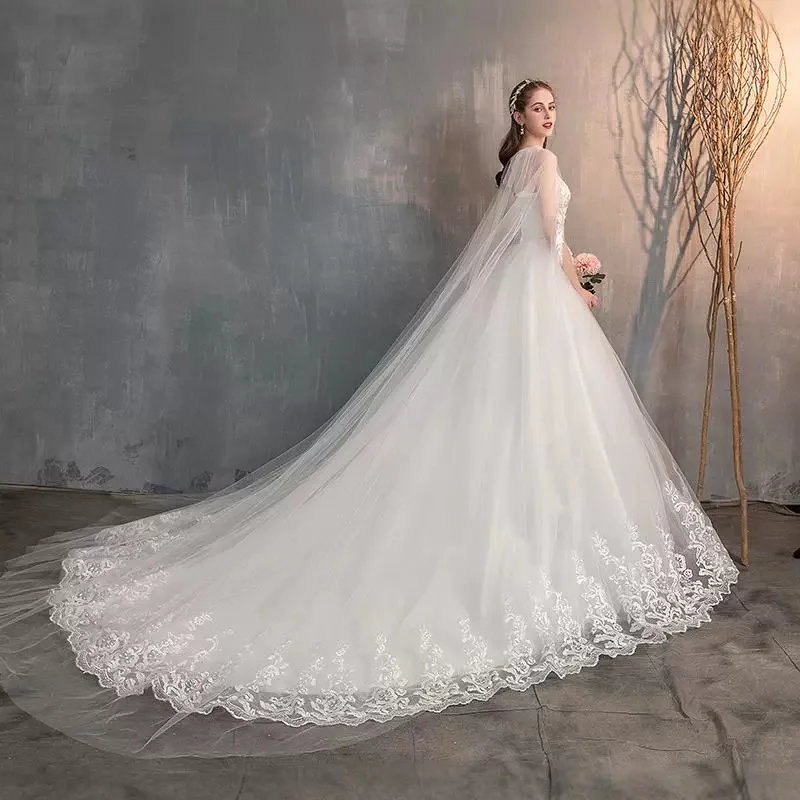 chinese dress ladies Beaded Princess Sweetheart Chapel Lace Tulle Strapless Wedding Dress