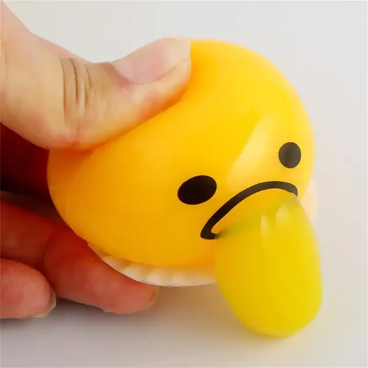Funny Vomiting Egg Toy Puke Ball Slime Novelty Stress Relief