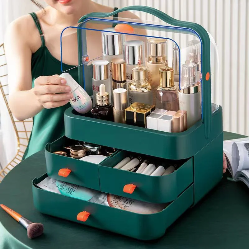 Plastics Storage Cabinet Drawers Multifunctional Makeup Desktop Plastic Cosmetic Acrylic Organizer Box