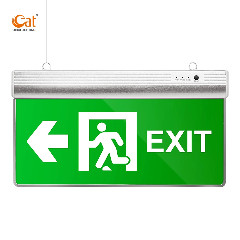 4w Fire Safety Emergency Exit Sign Led White 90 Ni-cd Battery Easy ...