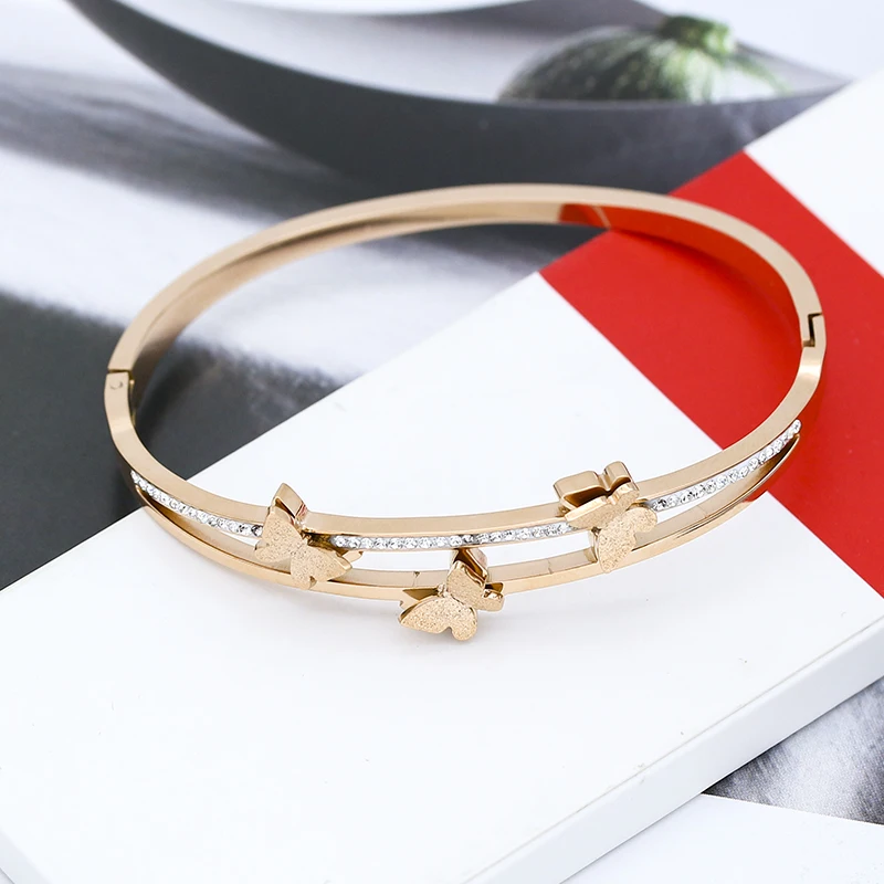 Auto Spring Clasp Closure Jertom 14K Gold Plated Cuff Bangle Bracelet for Women and Girls Charm Link Chain Wrist Bracelet 