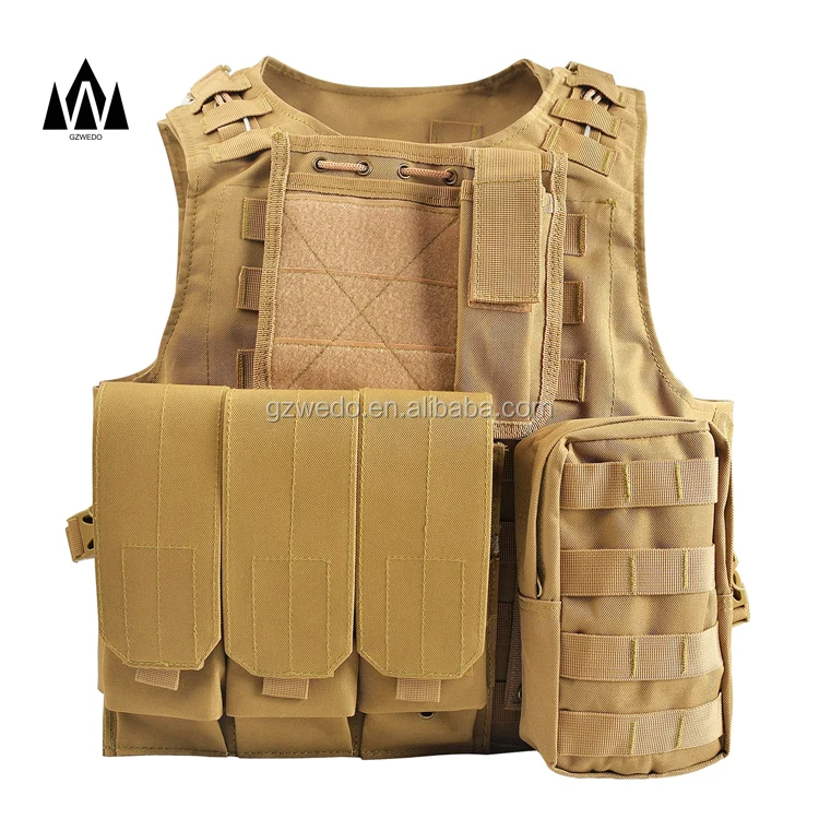 UK CS Military Tactical Vest Paintball Airsoft Hunting Molle Assault Mag Pouches 