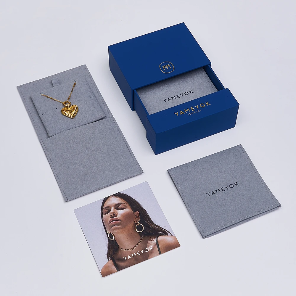 Boyang Custom Envelop Flap Gift Packaging Microfiber Jewelry Bag Pouch ...