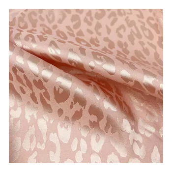 S1885  Wholesale High Quality Luxury Multi-color Leopard Silk Satin Jacquard Textile Fabric for Woman Clothing Dress Garment