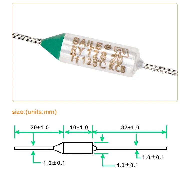 Baile Metal Thermal Fuse Ry128 Fuse 128 Degree 10a/15a/250v For Home