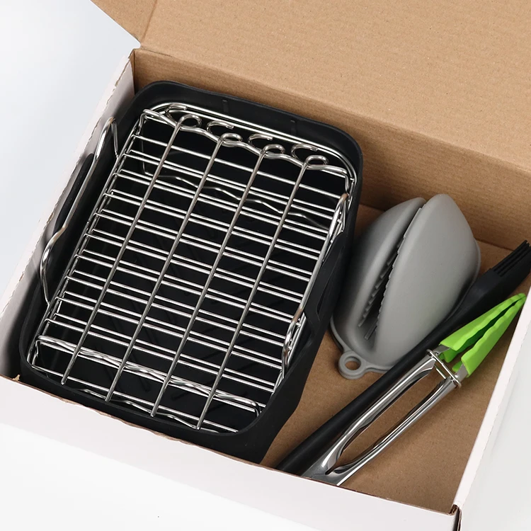 Factory 2 Pack Silicone Air Fryer Basket Liners Reusable Nonstick Pot